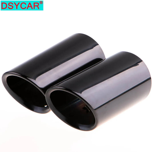 2Pcs/Set Chrome Plating Stainless Steel Car Exhaust Muffler Tip Pipes Covers for Audi A1 A3 A4 TT 2009-2015/VW Volkswagen PASSAT